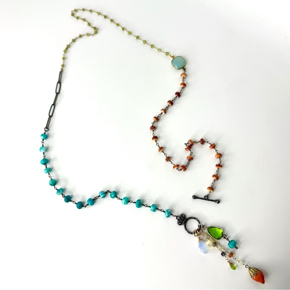 Mixed Gemstone Sundance Inspired Necklace - Picture 5 of 7
